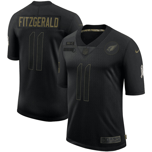 Men's Arizona Cardinals #11 Larry Fitzgerald Black NFL 2020 Salute To Service Limited Stitched Jersey